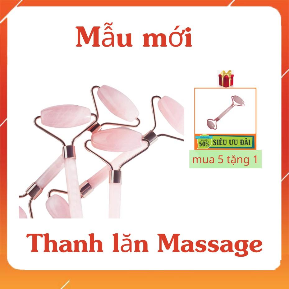 Thanh lăn Massage ️ đá thạch anh hồng -TL01- trẻ hóa làn da