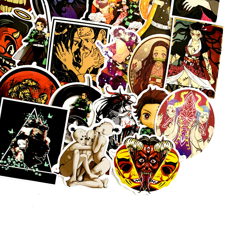 Sticker 50 miếng hình dán Kimetsu Yaiba SetB