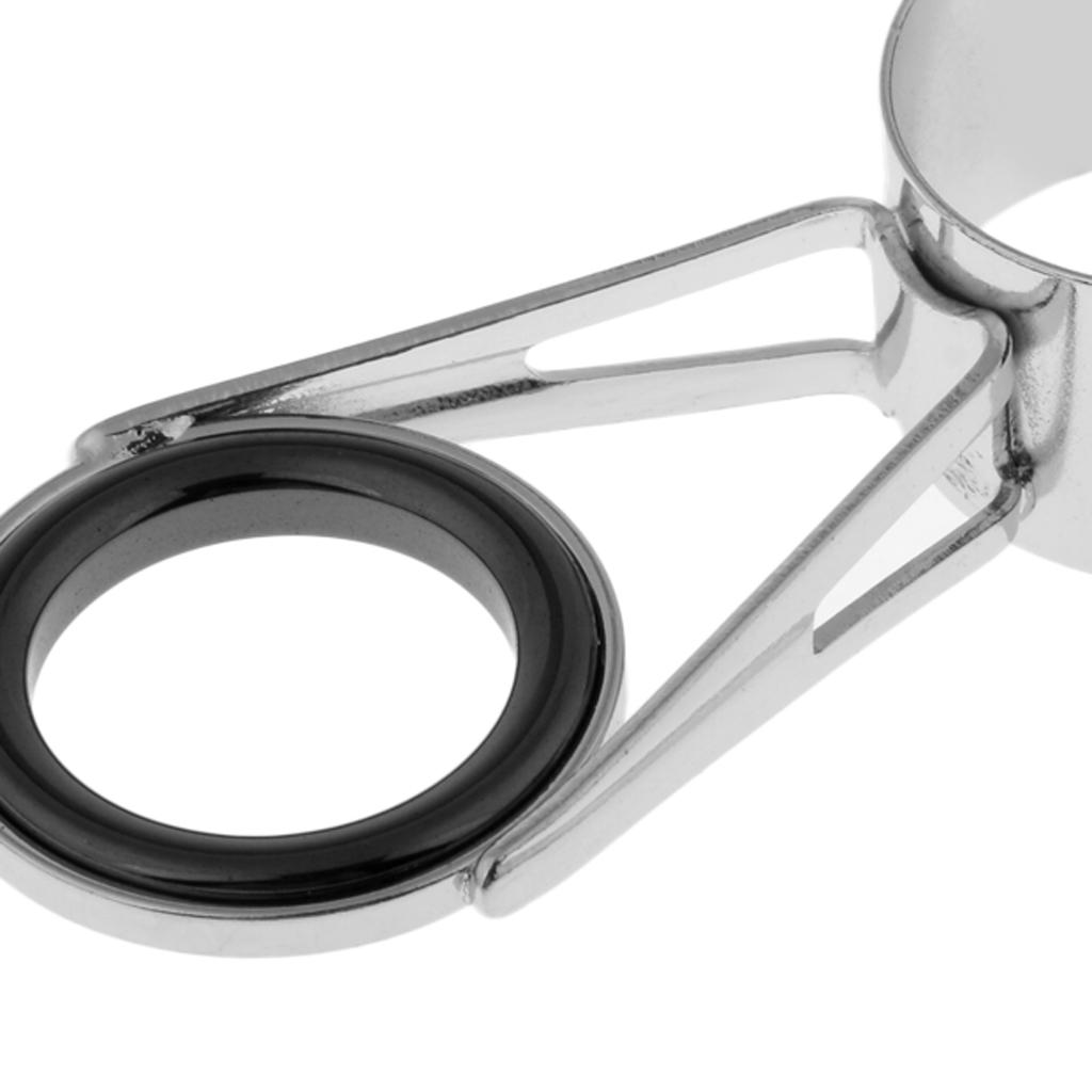 5pcs Stainless Steel Fishing Rod Guides Rod Repair Kit DIY Eye Rings