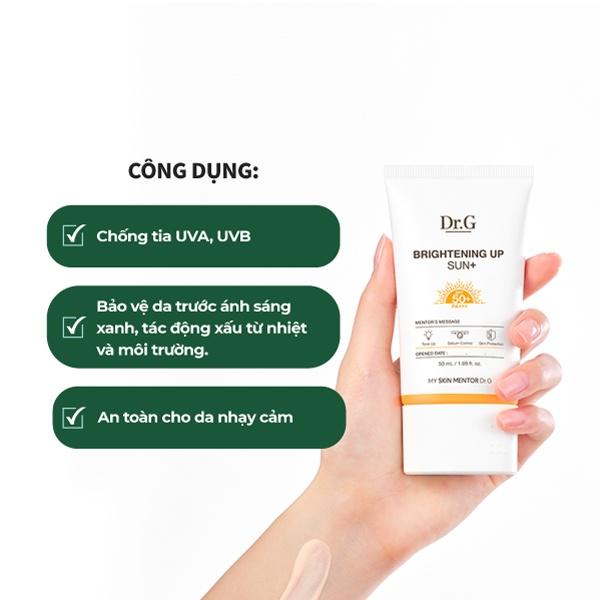 Dr.G Kem chống nắng dưỡng sáng da Brightening Up Sun+ SPF50+ PA+++ 50ml