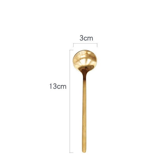 Muỗng Inox 304 vàng quý tộc nhiều kích thước LEON-001