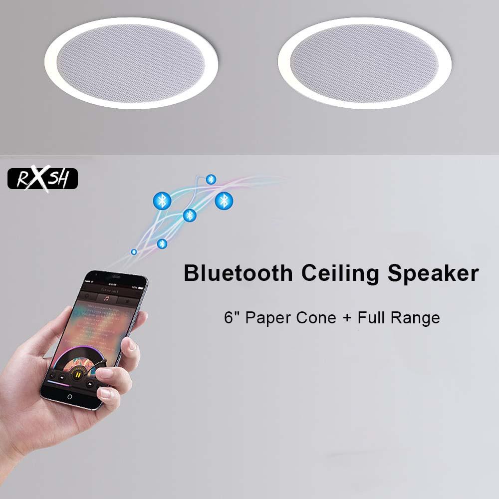 Loa trần Bluetooth hình nón kép 6'' Loa mái trong nhà Âm thanh nổi HiFi trên trần cho hệ thống nhạc nền tại nhà Màu sắc: 1 BT và 3 Thụ động