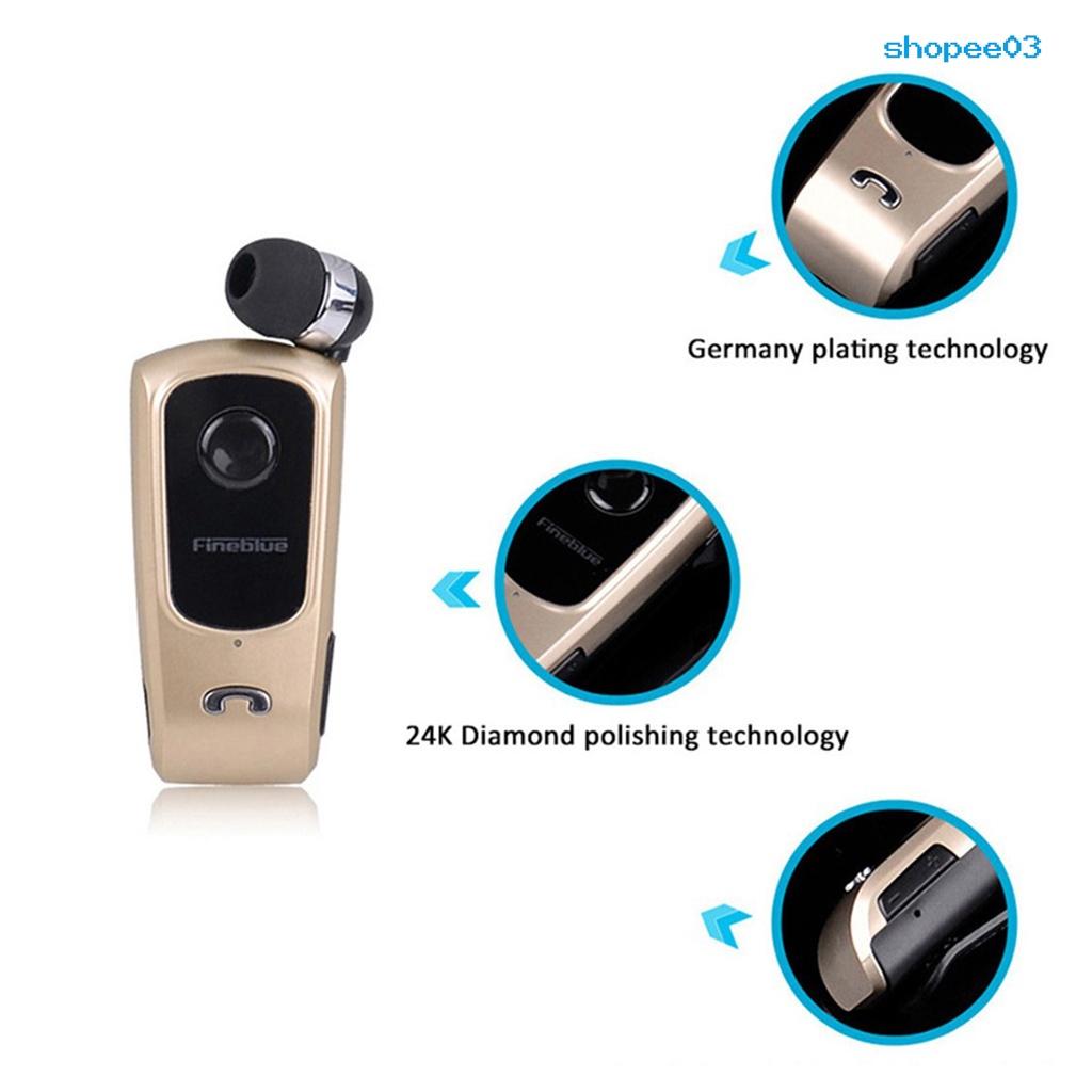 Fineblue F920 Vibration Alert Collar Clip Unilateral Business Bluetooth-compatible Earphone