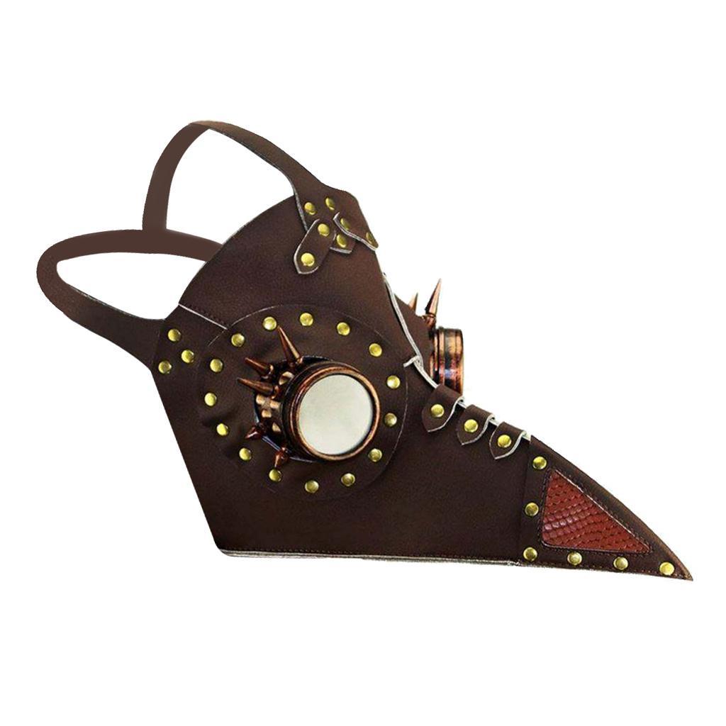 Leather Plague Doctor Cosplay Steampunk Bird Gothic Mask Halloween Costumes
