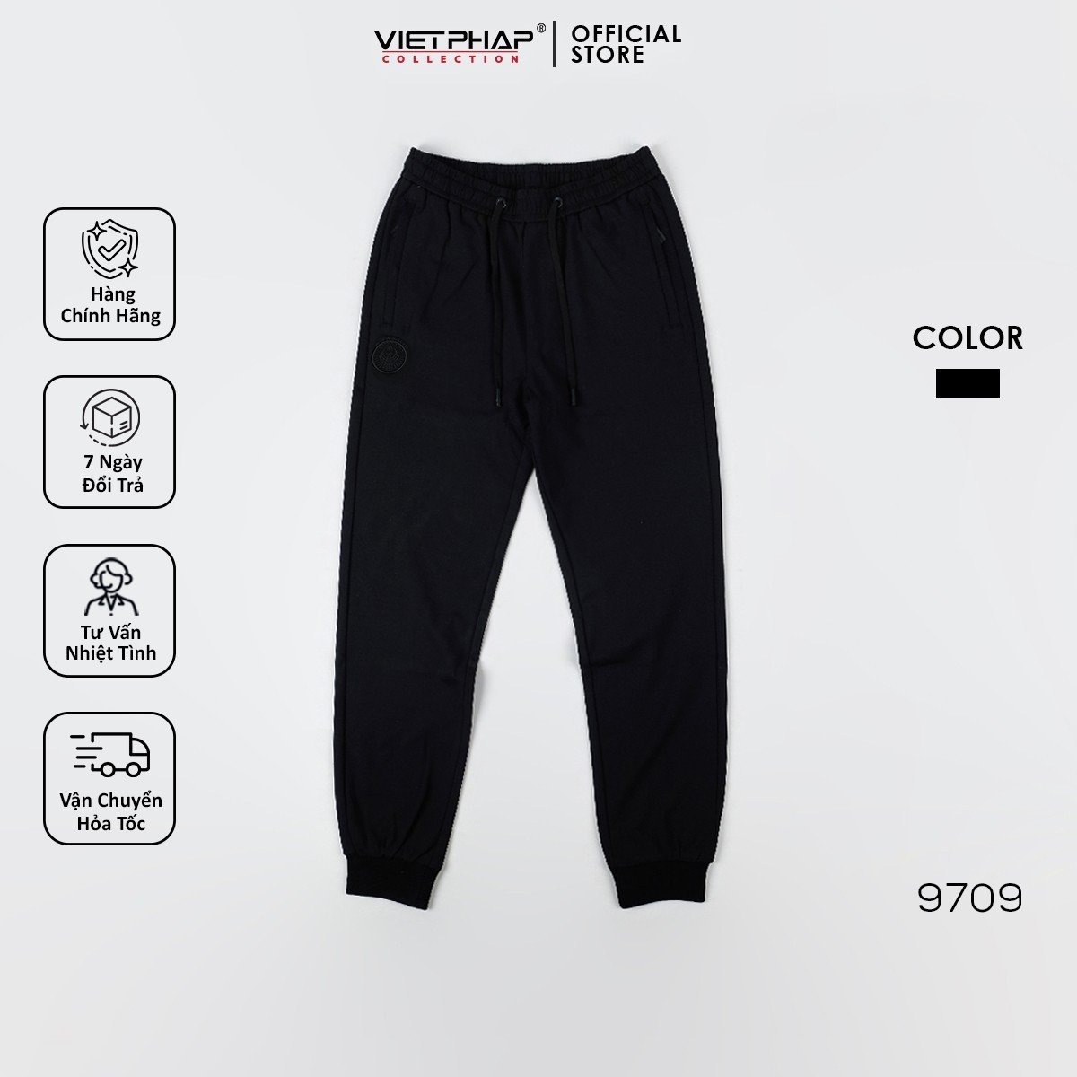 Quần Jogger Thun Cao Cấp VIỆT PHÁP/ Chất liệu cotton co dãn thoải mái sang trọng cạp chun bo 9709