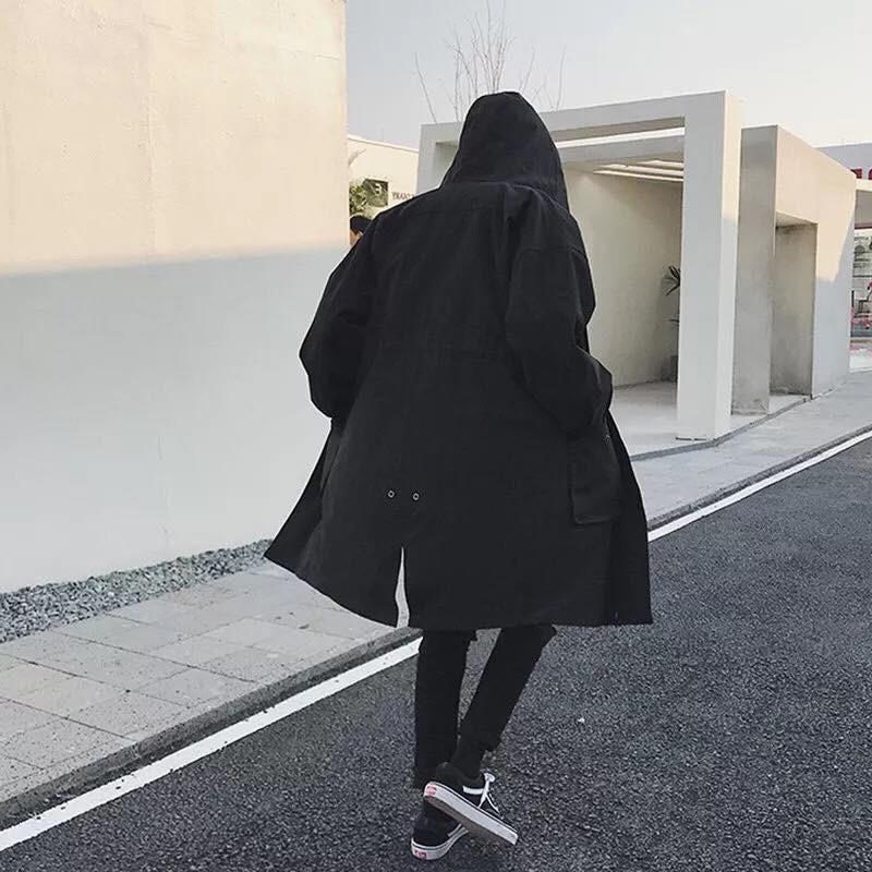 Áo khoác kaki mantle dáng dài hàn quốc unisex