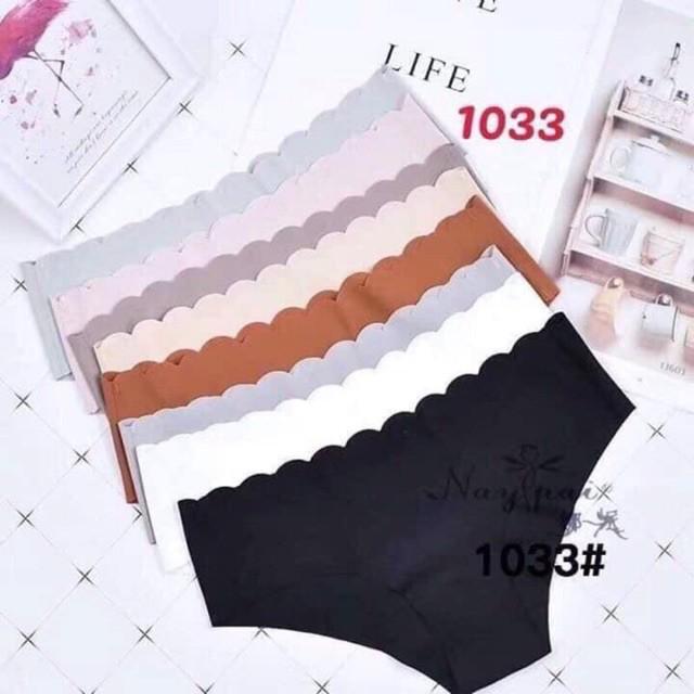Combo 5 Quần lót nữ su không đường may cạp lượn sóng 1033 hot trend
