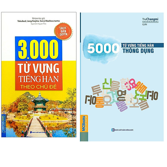 Combo 3000 Từ Vựng Tiềng Hàn Theo Chủ Đề+5000 Từ Vựng Tiếng Hàn Thông Dụng