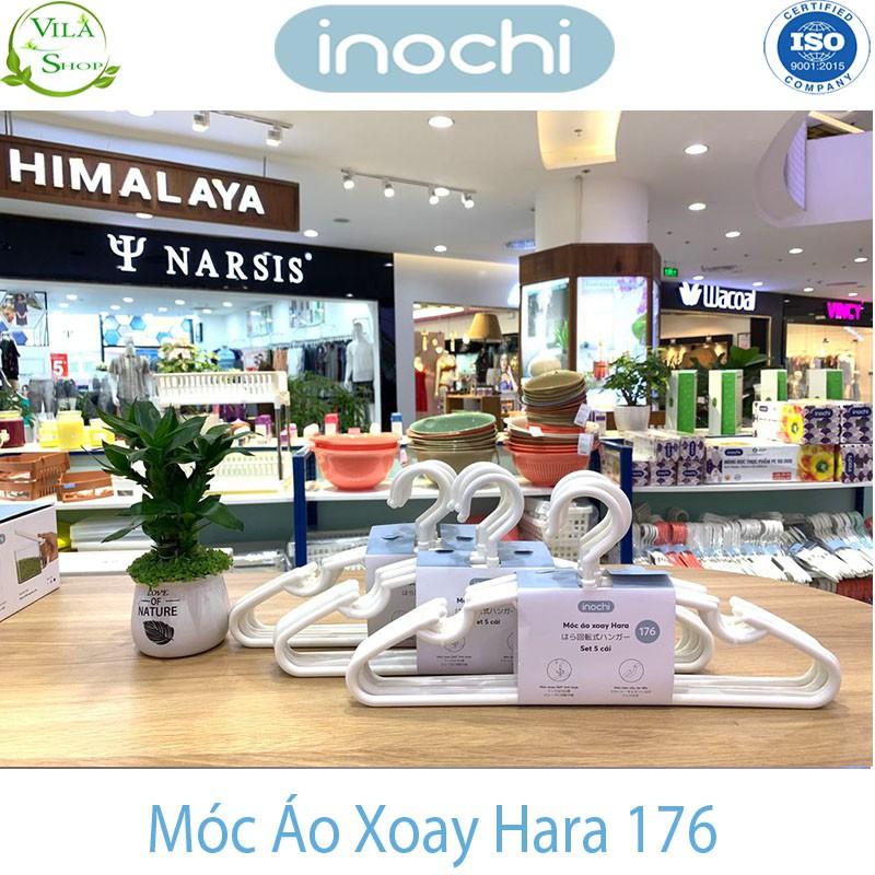 Móc Treo Quần Áo, Móc Treo Xoay Hara 176, Nhựa Cao Cấp INOCHI Giúp Quần Áo Gọn Gàng Ngăn Lắp