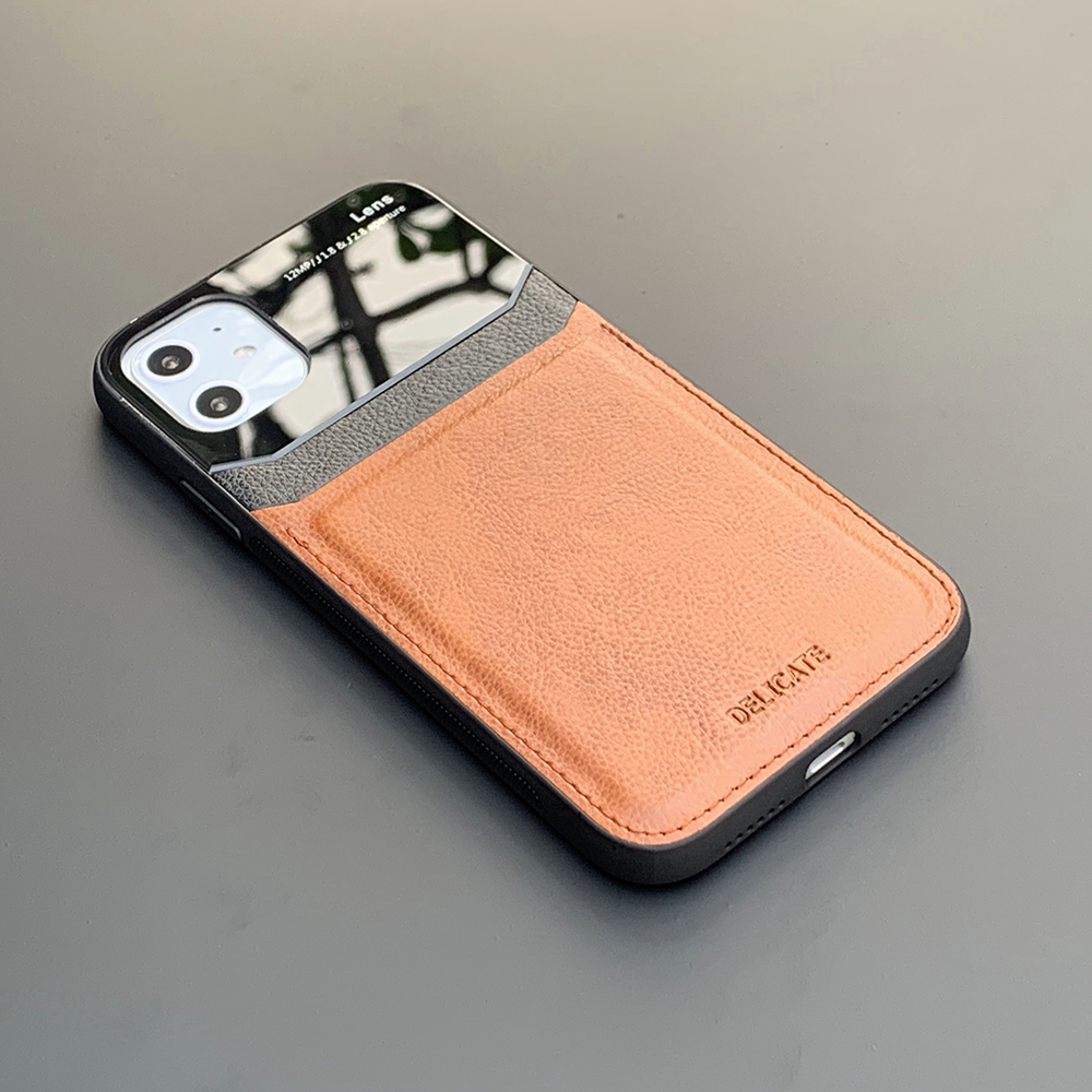 Ốp Lưng Da Kính Cao Cấp Dành Cho Iphone 12 Mini 12 12 Pro 12 Pro Max - Hàng Chính Hãng - Iphone 12 - Màu Nâu