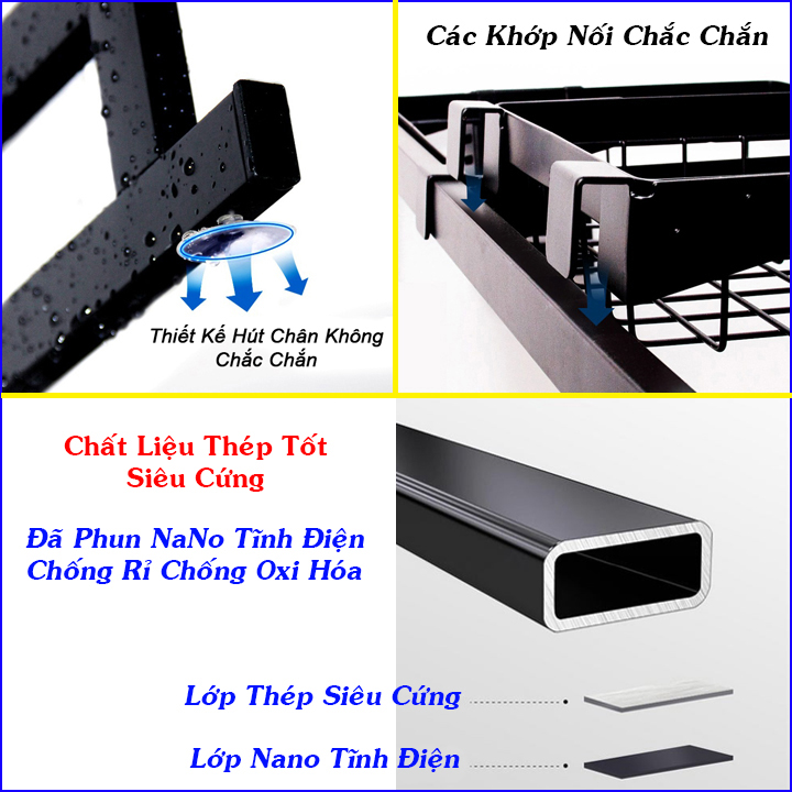 Kệ Đựng Bát Đĩa 2 Tầng.Kệ Úp Chén Đĩa Cao Cấp Mới