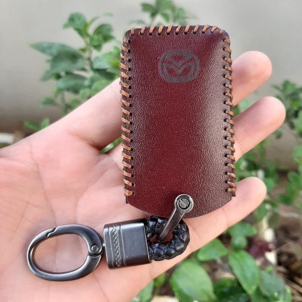 Bao Da Chìa Khóa Mazda 3 .2020 -2023, Da Bò Nhập Khẩu ITALIA, Khắc Tên + Số ĐT Chủ Xe, Bảo hành 2 năm