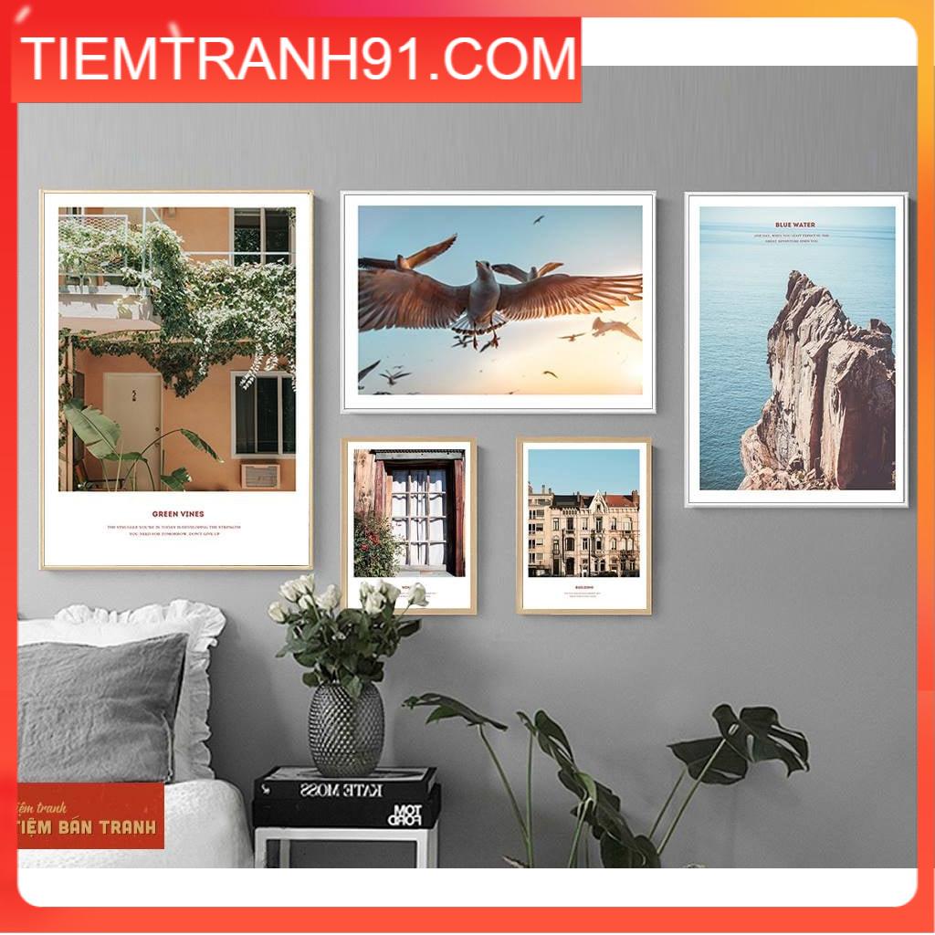 Tranh treo tường - Bộ 5 tranh canvas Bắc Âu hiện đại 15 , tranh canvas giá rẻ