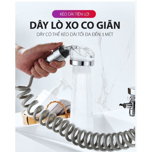 Bộ vòi sen phụ lắp chậu rửa mặt Lavabo và chậu rửa bát vô cùng tiện lợi