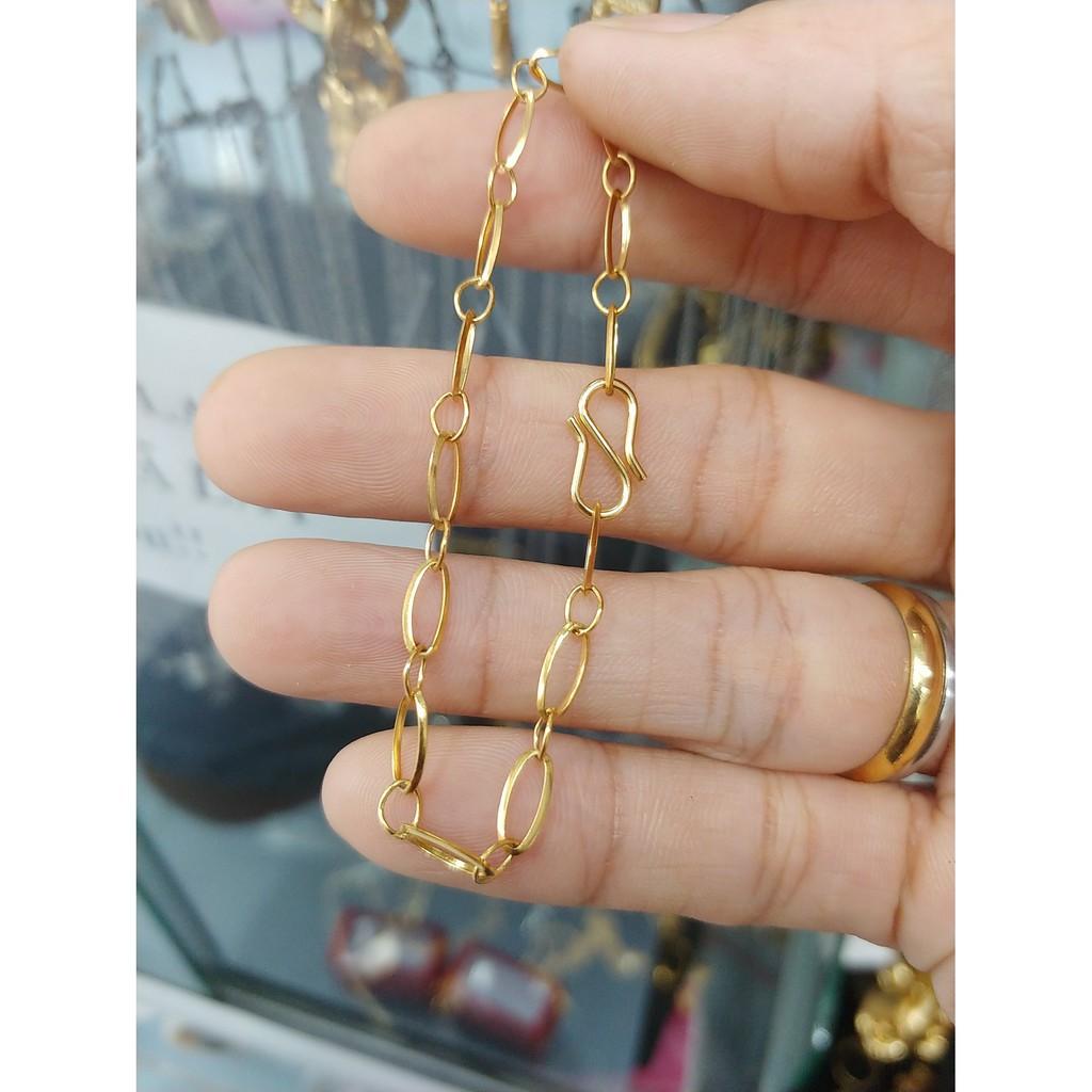 Lắc Tay Xích Oval Hàng Quốc Tế Cao Cấp- Dùng lâu dài tắm rửa thoải mái không đen