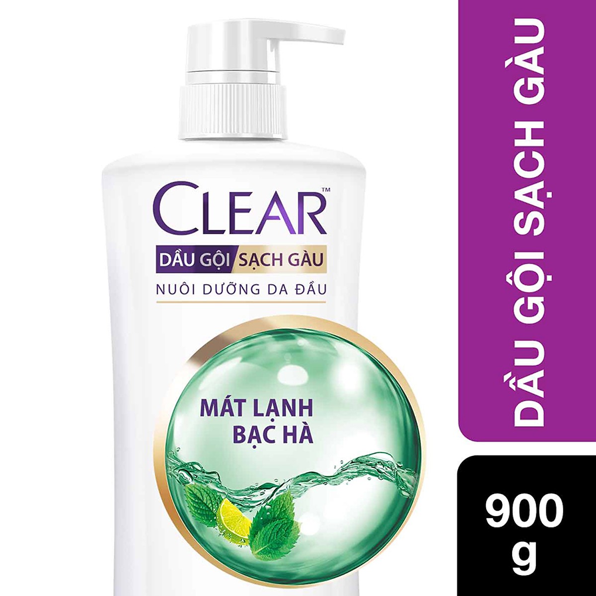 Dầu Gội Sạch Gàu CLEAR Mát Lạnh Bạc Hà (900g)