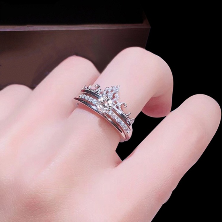 Nhẫn nữ hình mảnh ghép vương miệng thời trang mới N51 S925