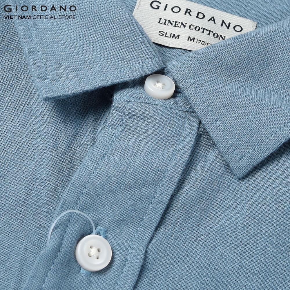 Áo Sơ Mi Nam Linen Ngắn Tay Có Túi Giordano 01042202