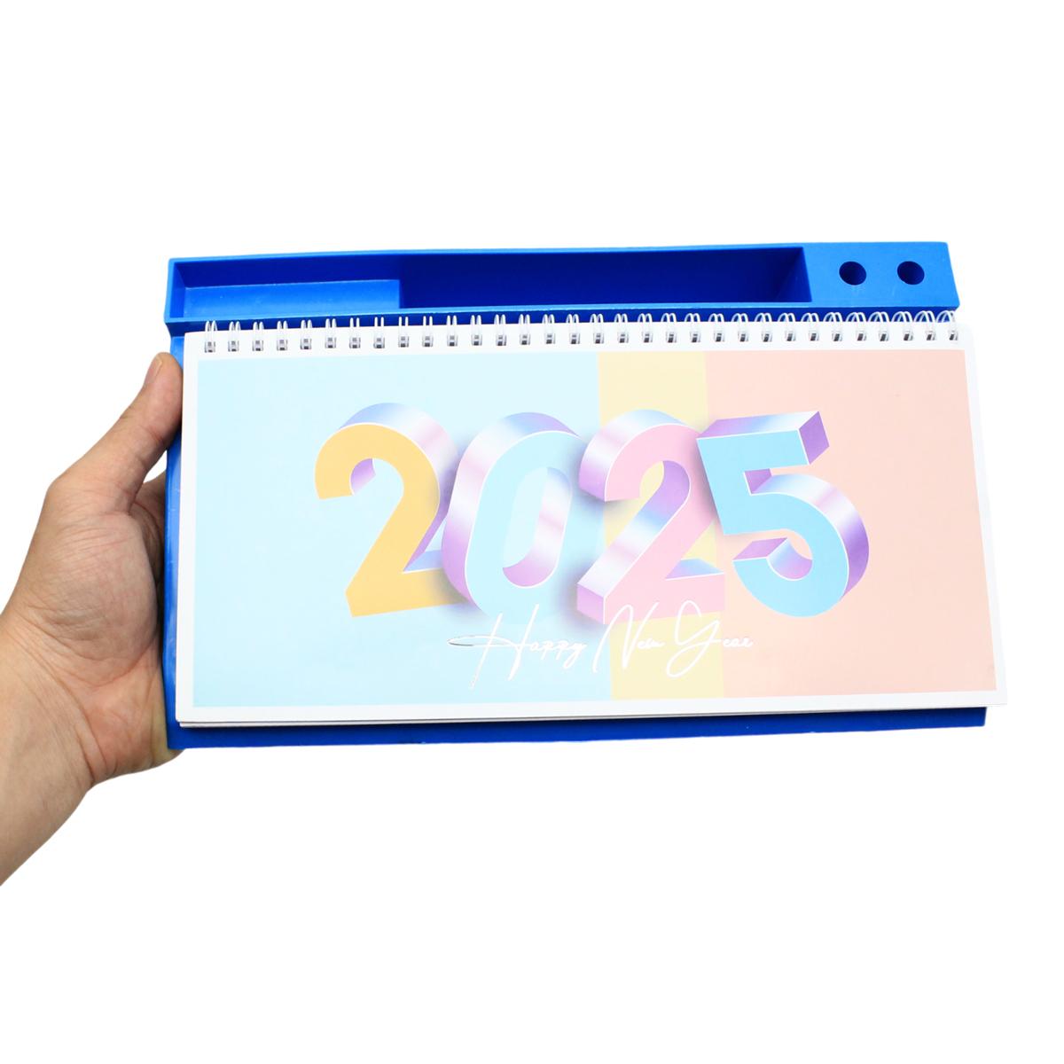 Lịch Bàn Tuần Đế Nhựa 2025 - 2025-XNI - Đế Xanh