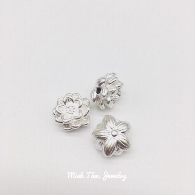 Charm hoa sen bạc ta-Minh Tâm Jewelry