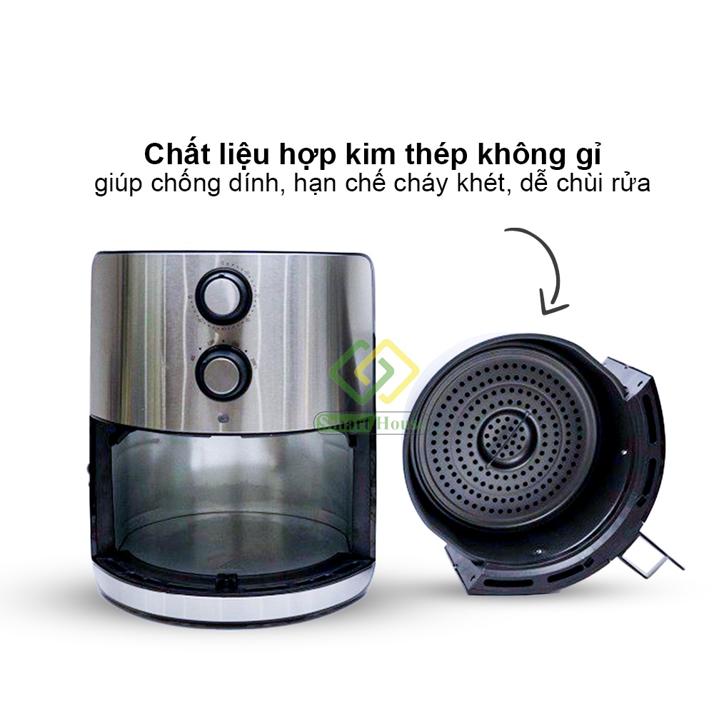 Nồi Chiên Không Dầu Perfekt PE0224 5L, Công Nghệ Rapid Air, Nồi Chống Dính Cao Cấp