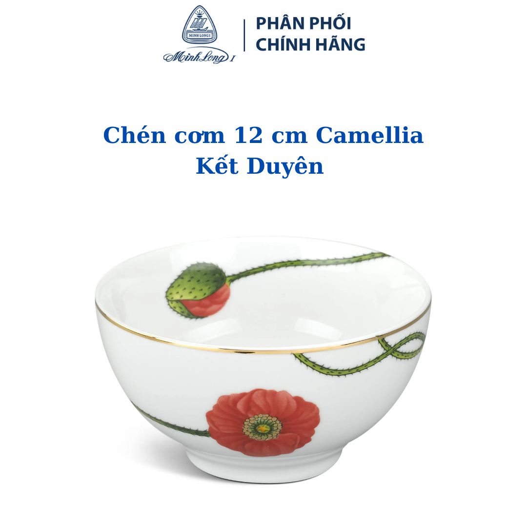 Chén cơm 12 cm - Camellia - Kết Duyên - Gốm sứ cao cấp Minh Long 1