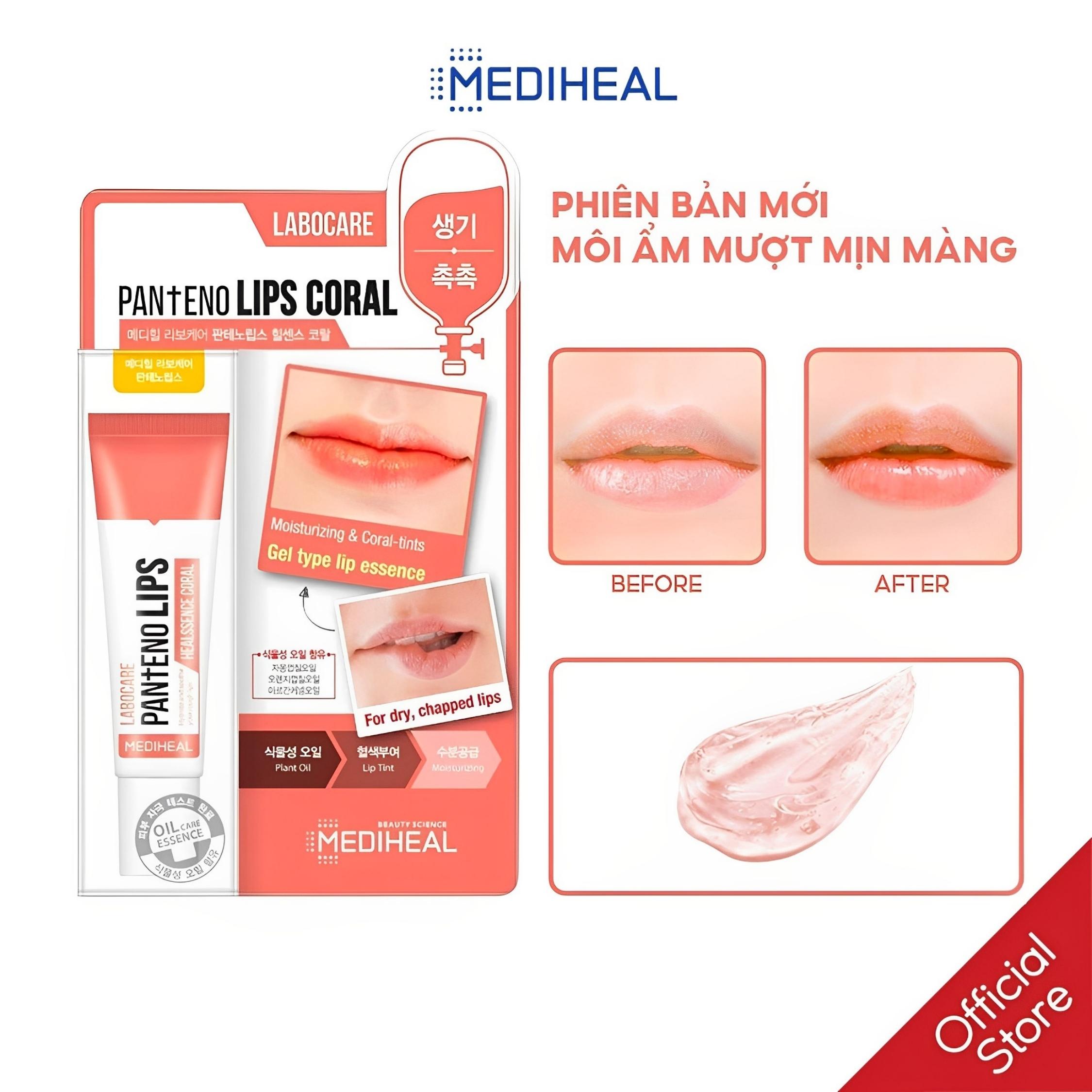 Son Dưỡng Môi Mediheal Labocare Pantenolips Healssence Coral Ban Đêm (Cam) 10ml