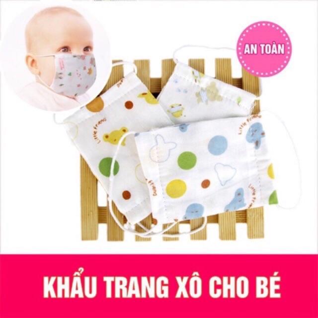 Khẩu trang vải xô cho bé ( set 5 cái )