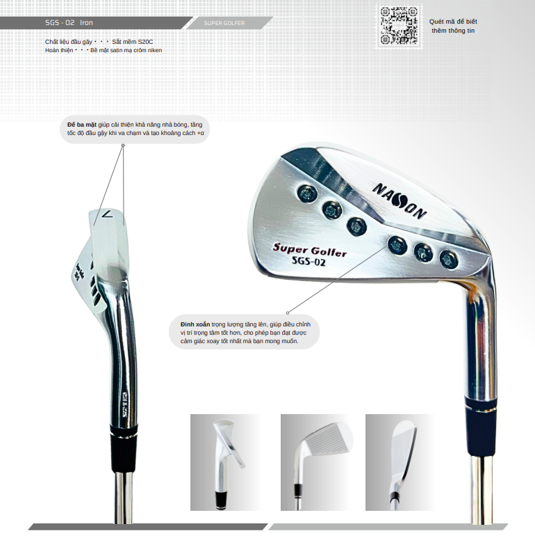 Bộ Gậy Sắt Iron Pro (5,6,7,8,9,P) | Nason Golf