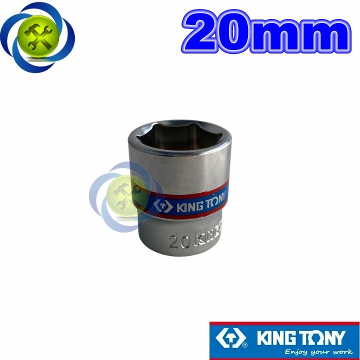 Tuýp 20mm 3/8 Kingtony 333520M loại ngắn 6 cạnh màu trắng