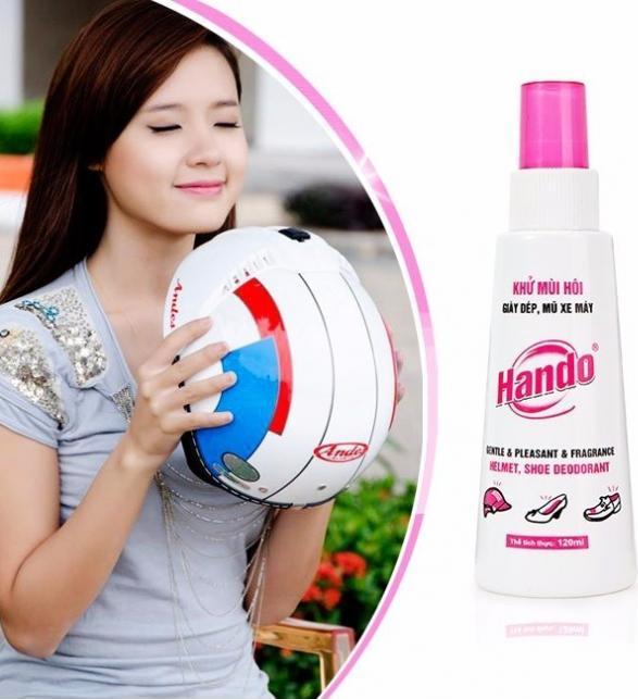 Chai xịt khử mùi giày dép, mũ bảo hiểm 120ml Hando