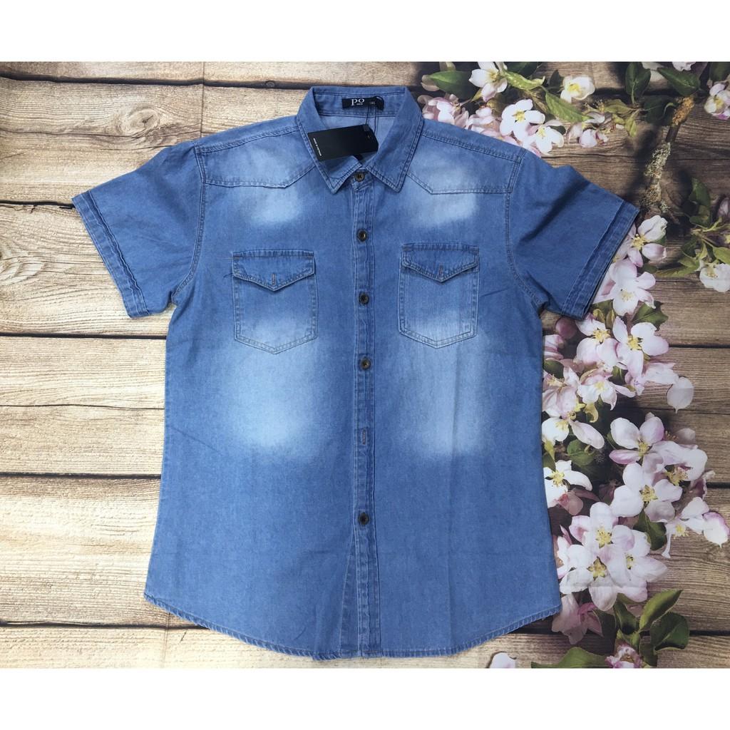 Áo sơ mi jean nam body