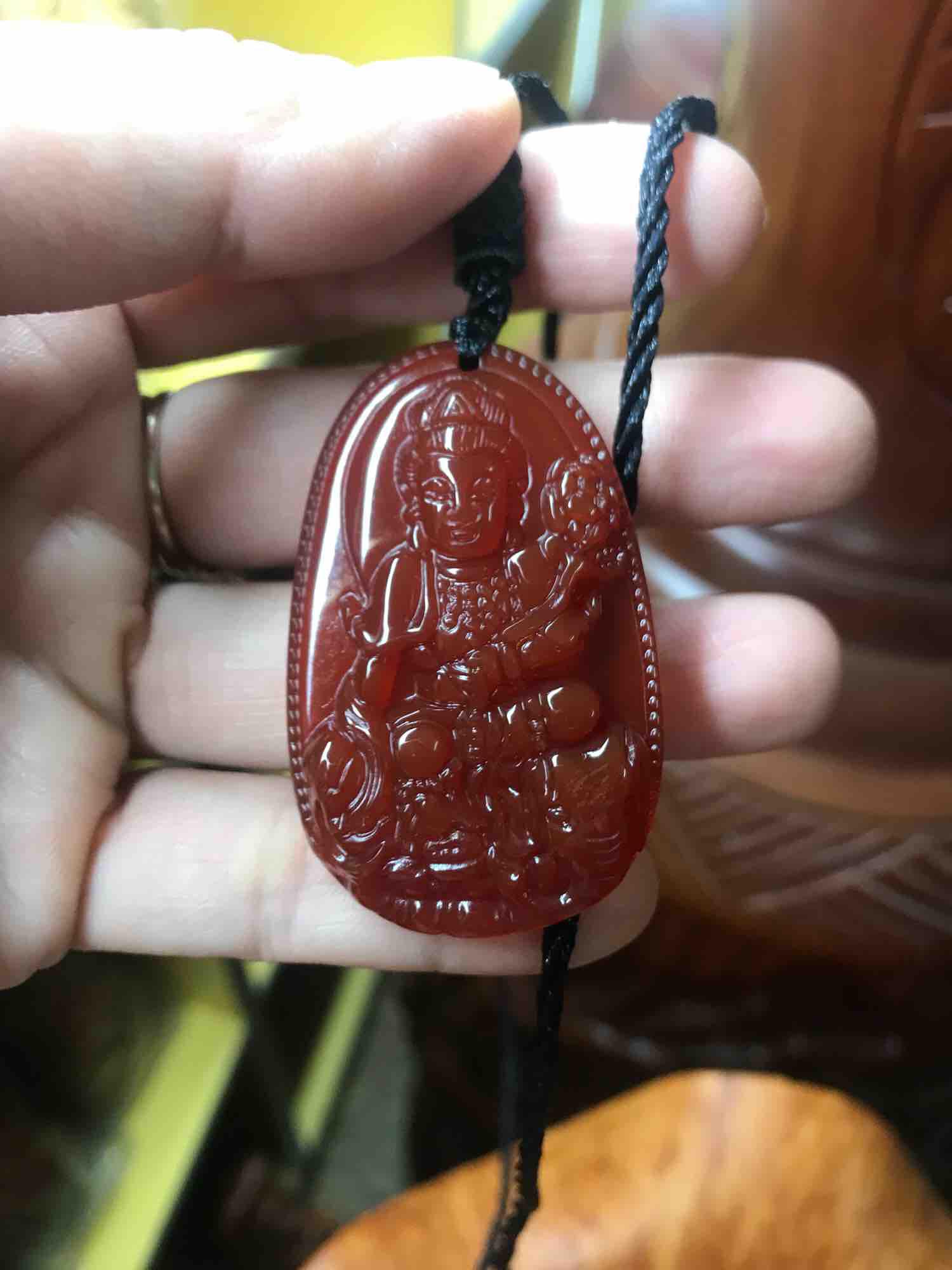 MẶT DÂY CHUYỀN PHẬT PHỔ HIỀN ĐÁ MÃ NÃO ĐỎ ĐỘ MỆNH CHO NAM TUỔI THÌN TỴ MẠNG HOẢ THỔ