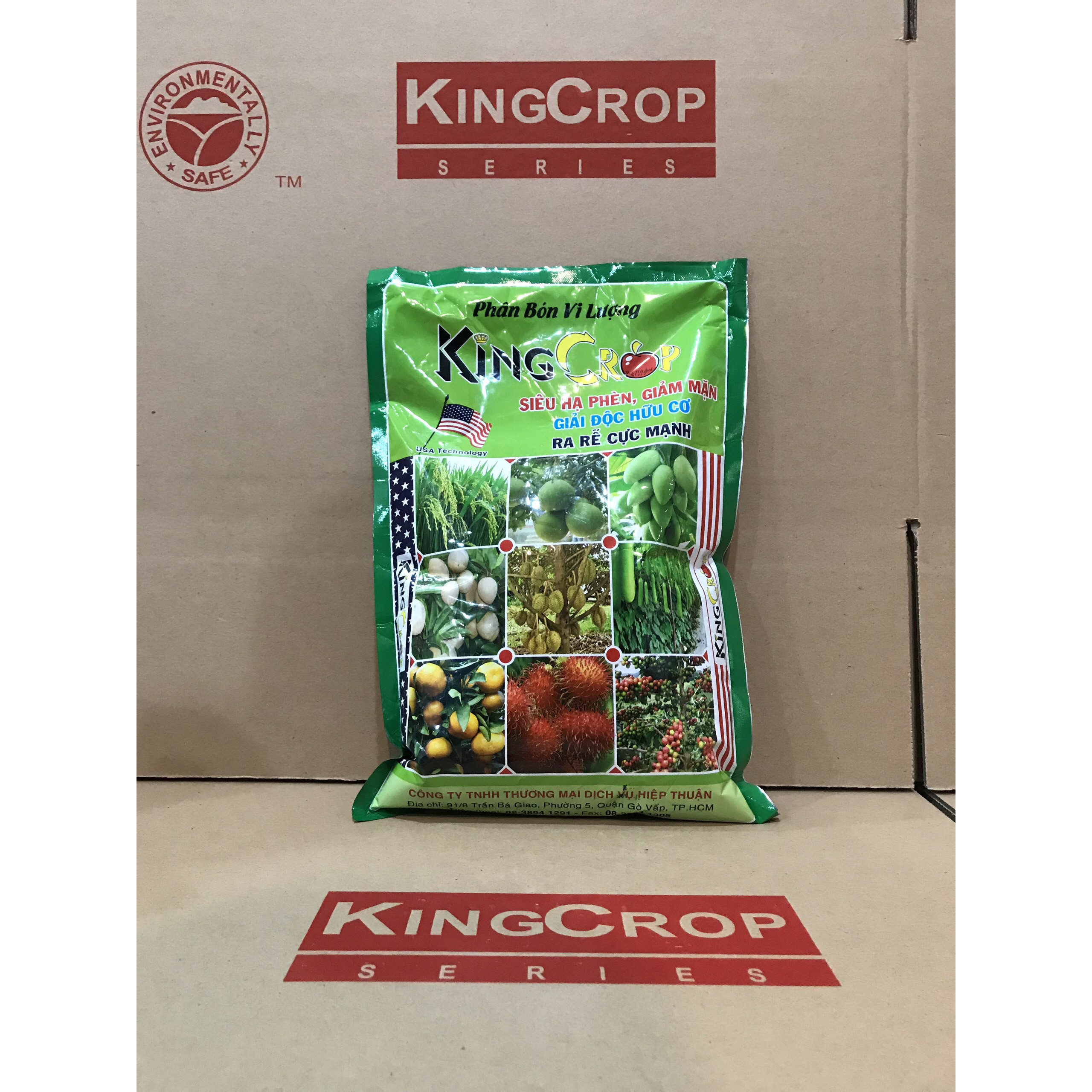 Phân bón hữu cơ sinh học KingCrop, dùng trồng rau, cây ăn trái sạch, an toàn