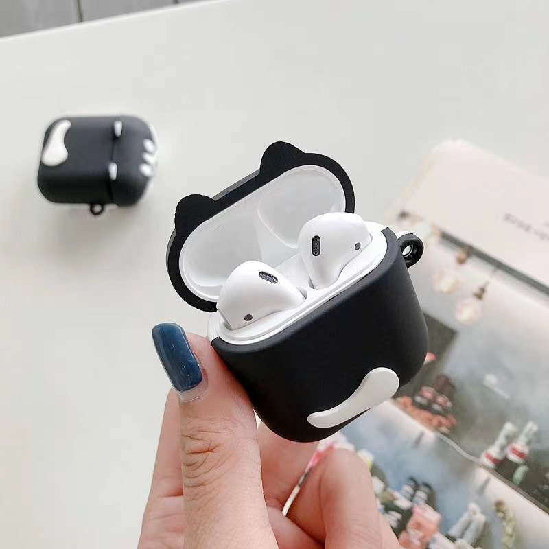 Bao Case Cho Airpods 1/ Airpods 2 Hình Chó Husky, Chó Cori, Mèo Xám