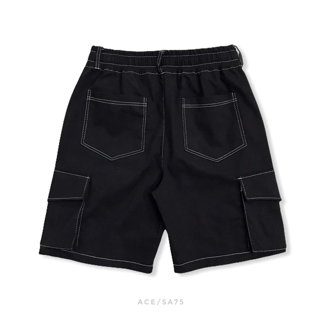 Quần short túi hộp chỉ nổi cực NGẦU từ ACE streetwear