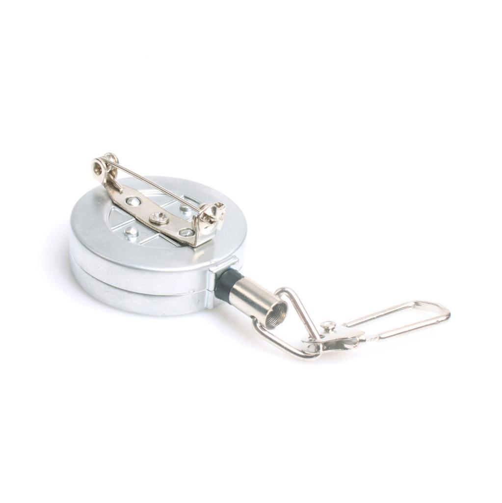 Pin-on Retractor Zinger Gear Keeper for Fishing Hiking - Silver