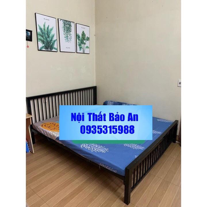 Giường sắt mỹ nghệ cao cấp nhiều kích thước từ 1m đến 1m8 dài 2m - Nội Thất Bảo An