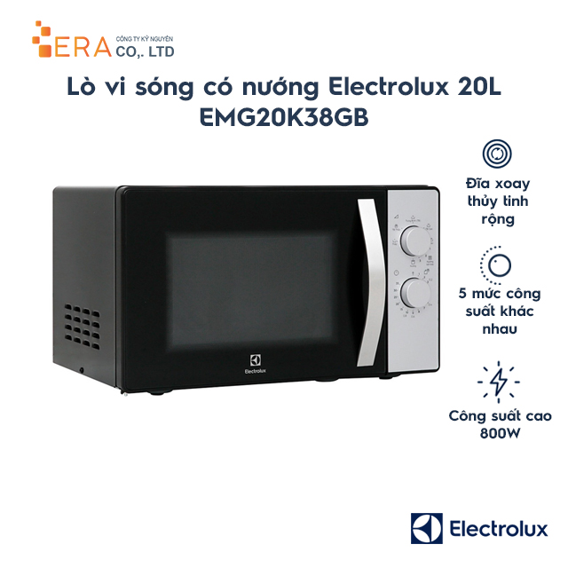 LÒ VI SÓNG ELECTROLUX EMG20K38GB - Hàng chính hãng