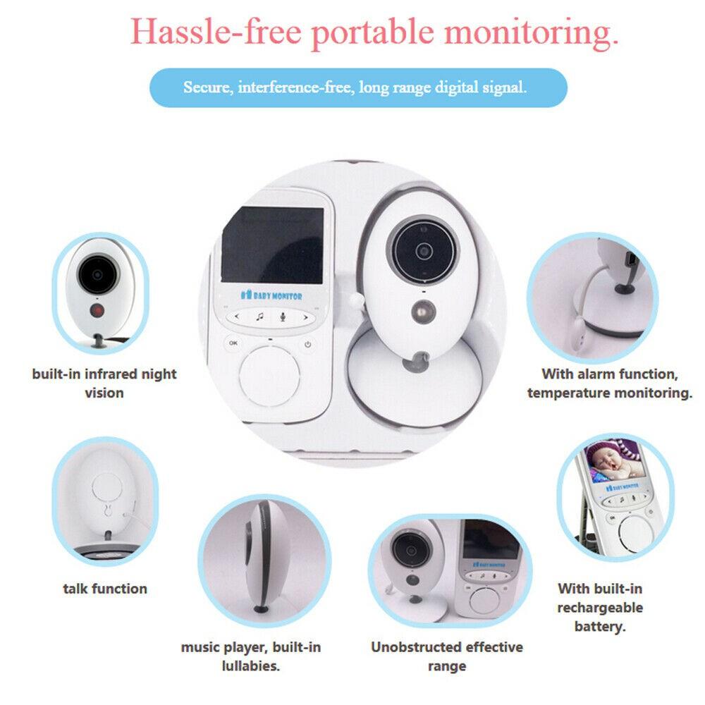 Máy báo khóc kiểm soát nhiệt độ có chế độ quay ban đêm Baby Monitor 2.4Ghz RoHS CE - Home and Garden