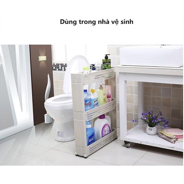 Kệ gia vị cạnh tường đa năng nhựa PP 3 tầng