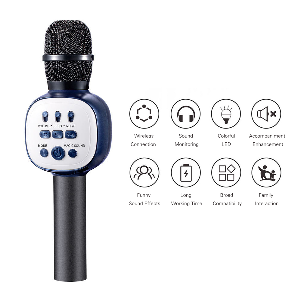 Micrô giám sát di động cho trẻ em với hiệu ứng ánh sáng LED