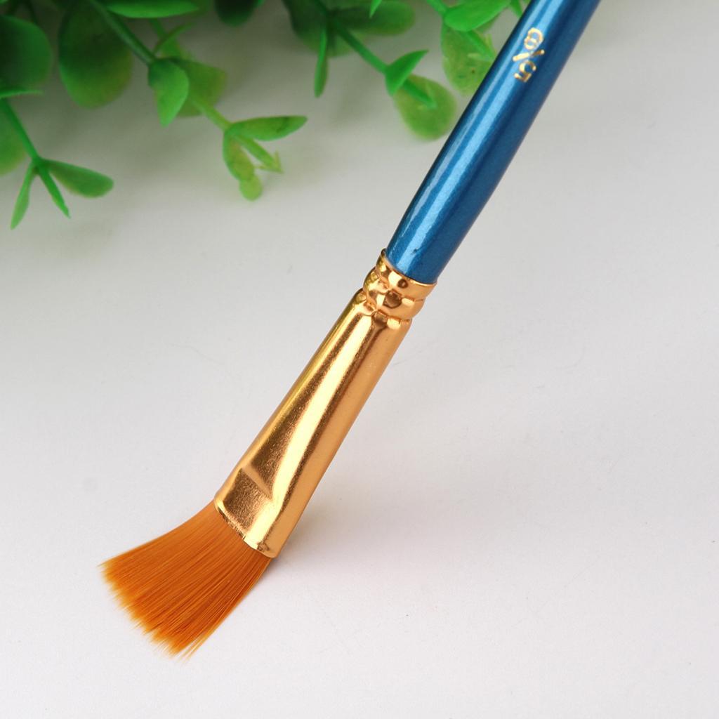 50Pcs Nylon Hair Painting Brush 6 Color Tube Acrylic Paints