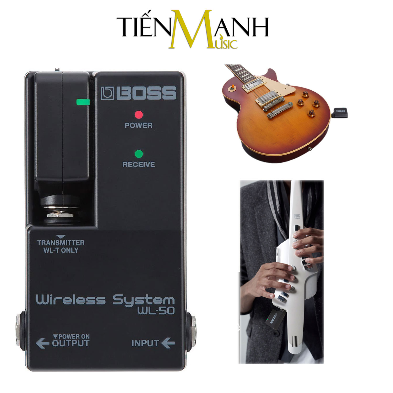 Boss WL-50 Bộ Thu Phát Tín Hiệu Không Dây Wireless System (Pin sạc, Dùng cho Đàn Guitar và mọi loại Nhạc Cụ khác WL50) - Kèm Móng Gẩy DreamMaker