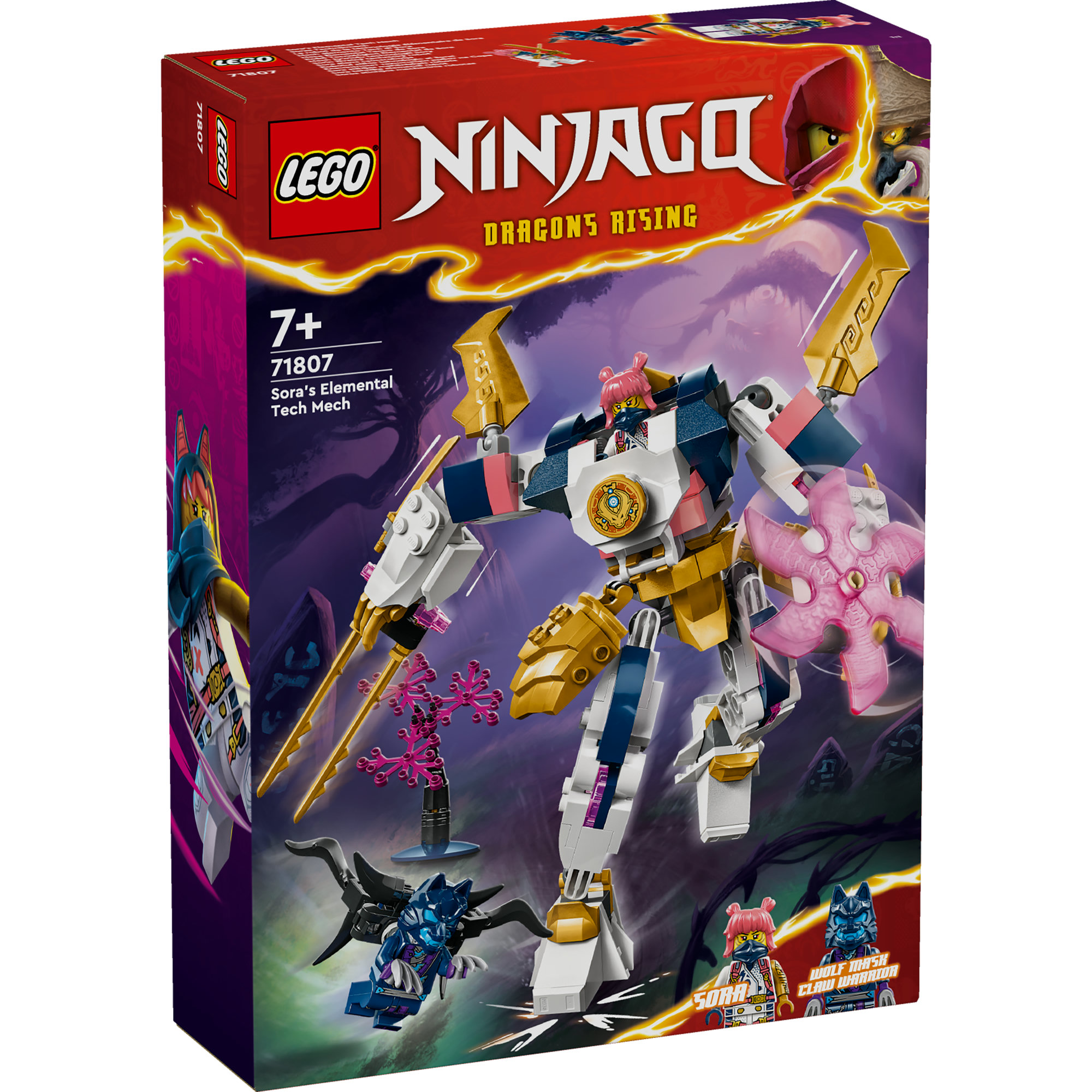 LEGO NINJAGO 71807 Đồ chơi lắp ráp Chiến giáp cơ khí của Sora (209 chi tiết)