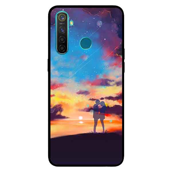 Ốp Lưng in cho Realme 5 Mẫu Vũ Trụ Tình Yêu - Hàng Chính Hãng