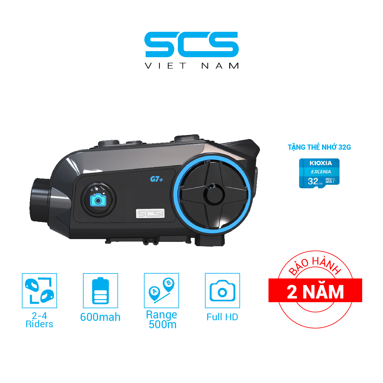 HÀNG CHÍNH HÃNG- Tai nghe mũ bảo hiểm mô tô phượt SCS Bluetooth helmet Intercom SCS G7+