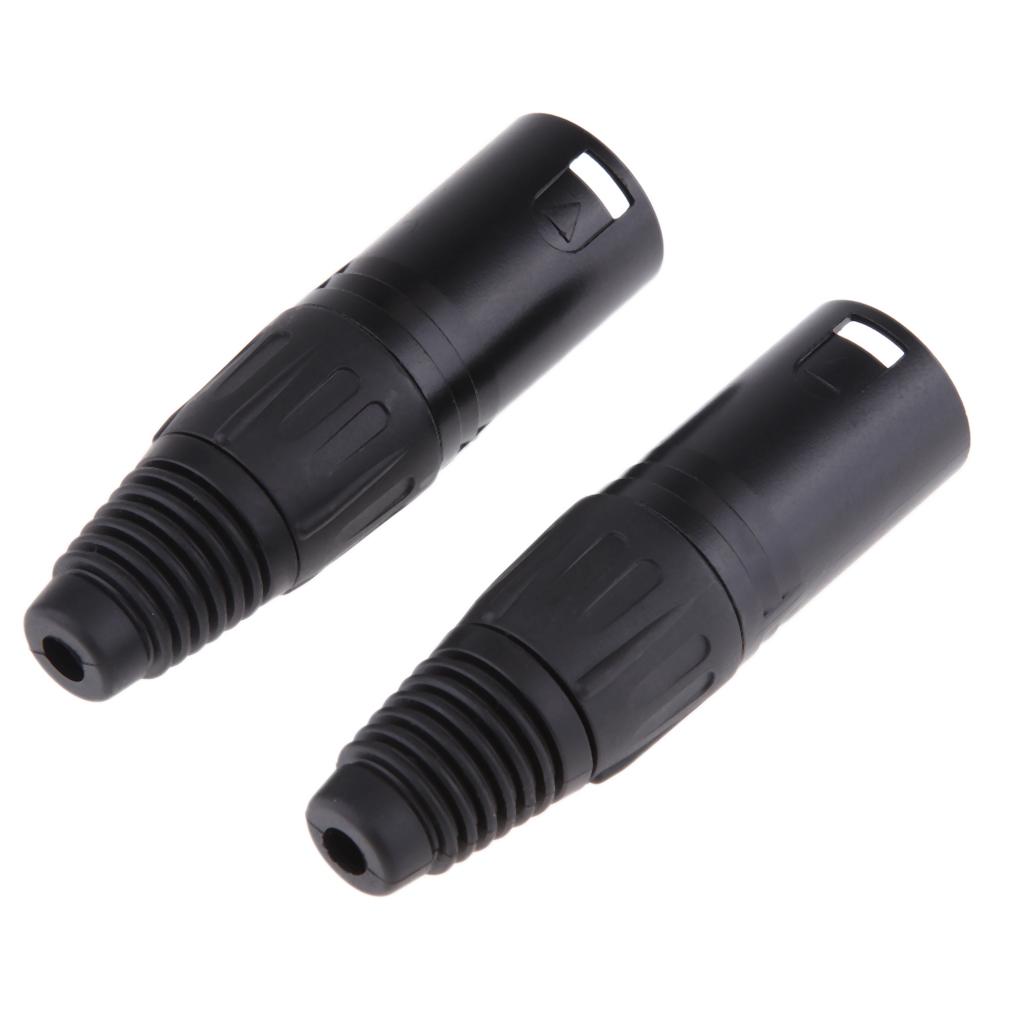 2 Pieces 5 Pin XLR Male Cable