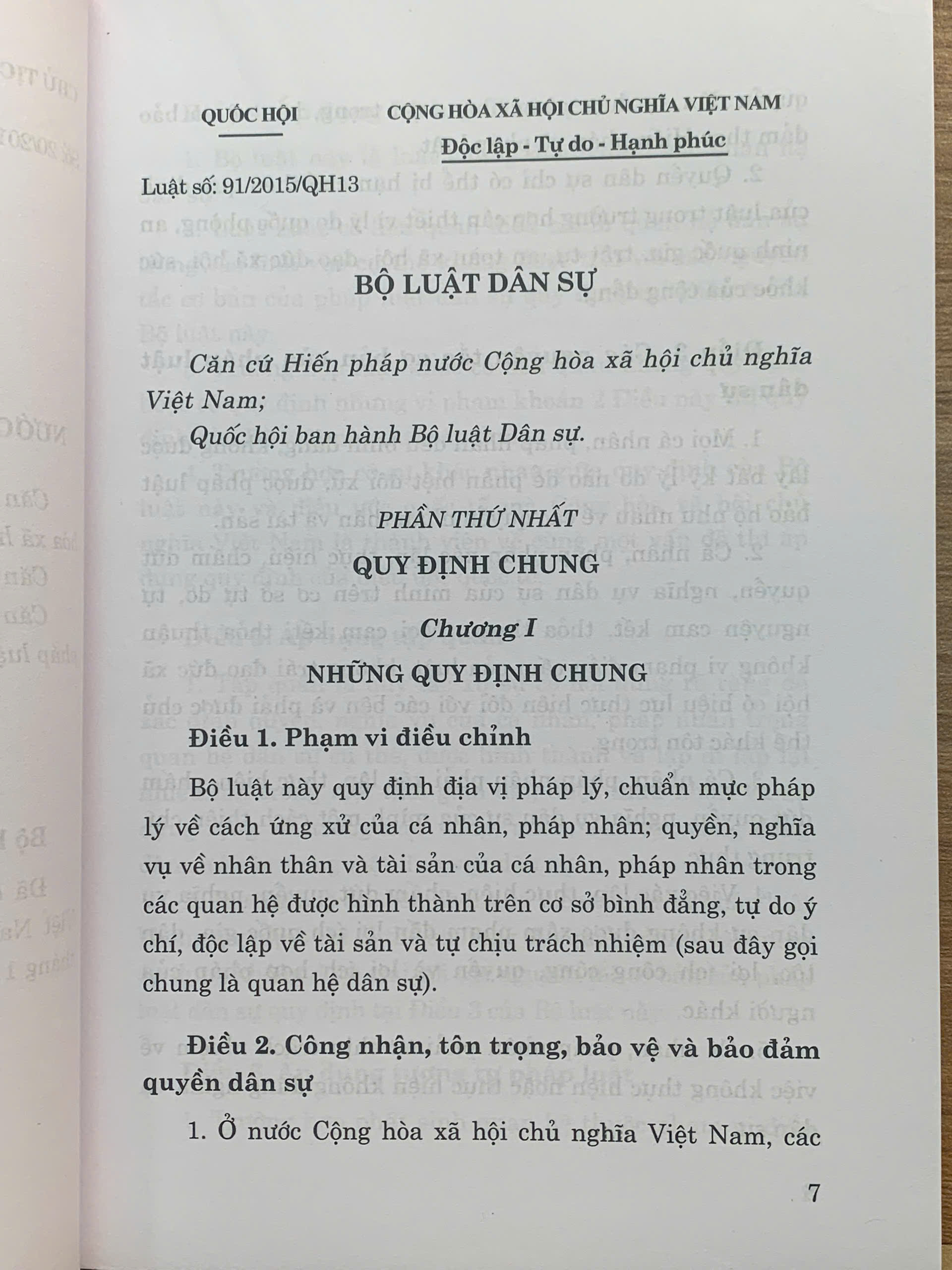 Sách Bộ Luật Dân Sự (Hiện Hành)