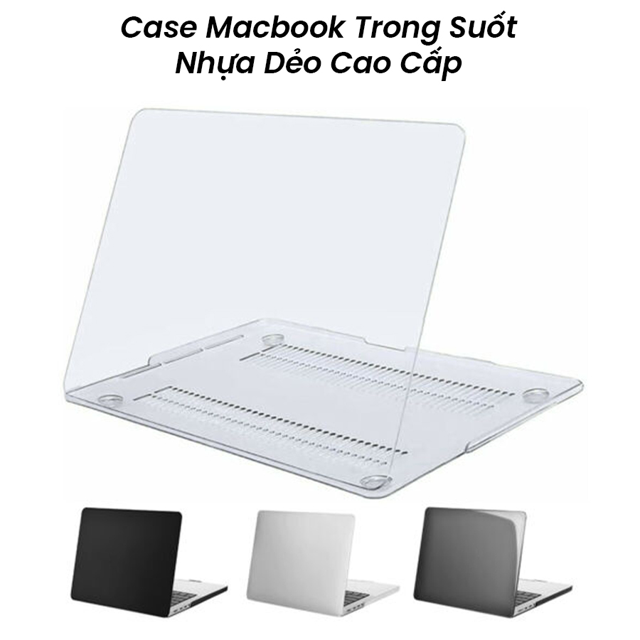 Ốp Cho Macbook - Case Macbook Trong Suốt Nhựa Dẻo Cao Cấp - Full Dòng